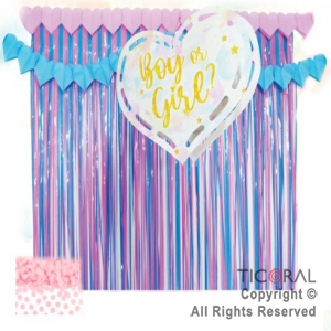 ADORNO KIT PI�ATA REVELACION ROSA X 1